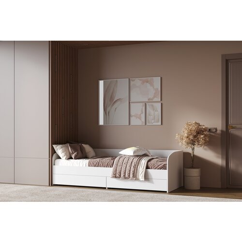 Кровать детская Оптима Белый 85х204х60 см, SKAND