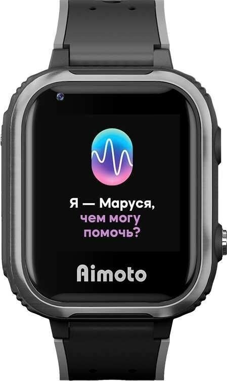 Детские смарт-часы Кнопка Жизни Aimoto Маруся IQ 4G черный/черный (8108802)