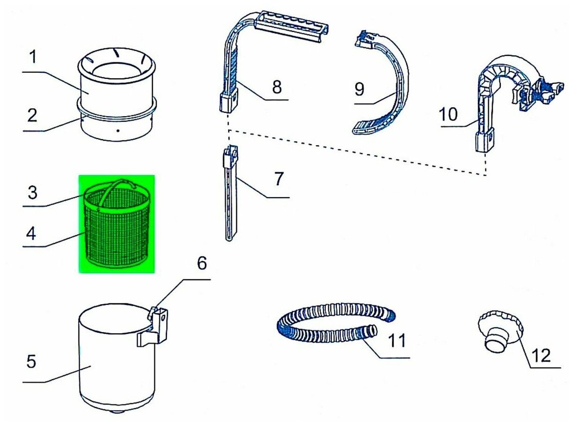 11078 Корзина для скиммера - фотография № 3