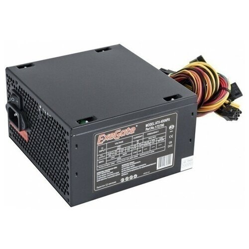 Блок питания 400W ExeGate EX224732RUS-PC 400NPX ATX PC 12cm fan 24pin 4pin PCIe 3xSATA 2xIDE FDD black кабель 220V в комплекте 220000₽