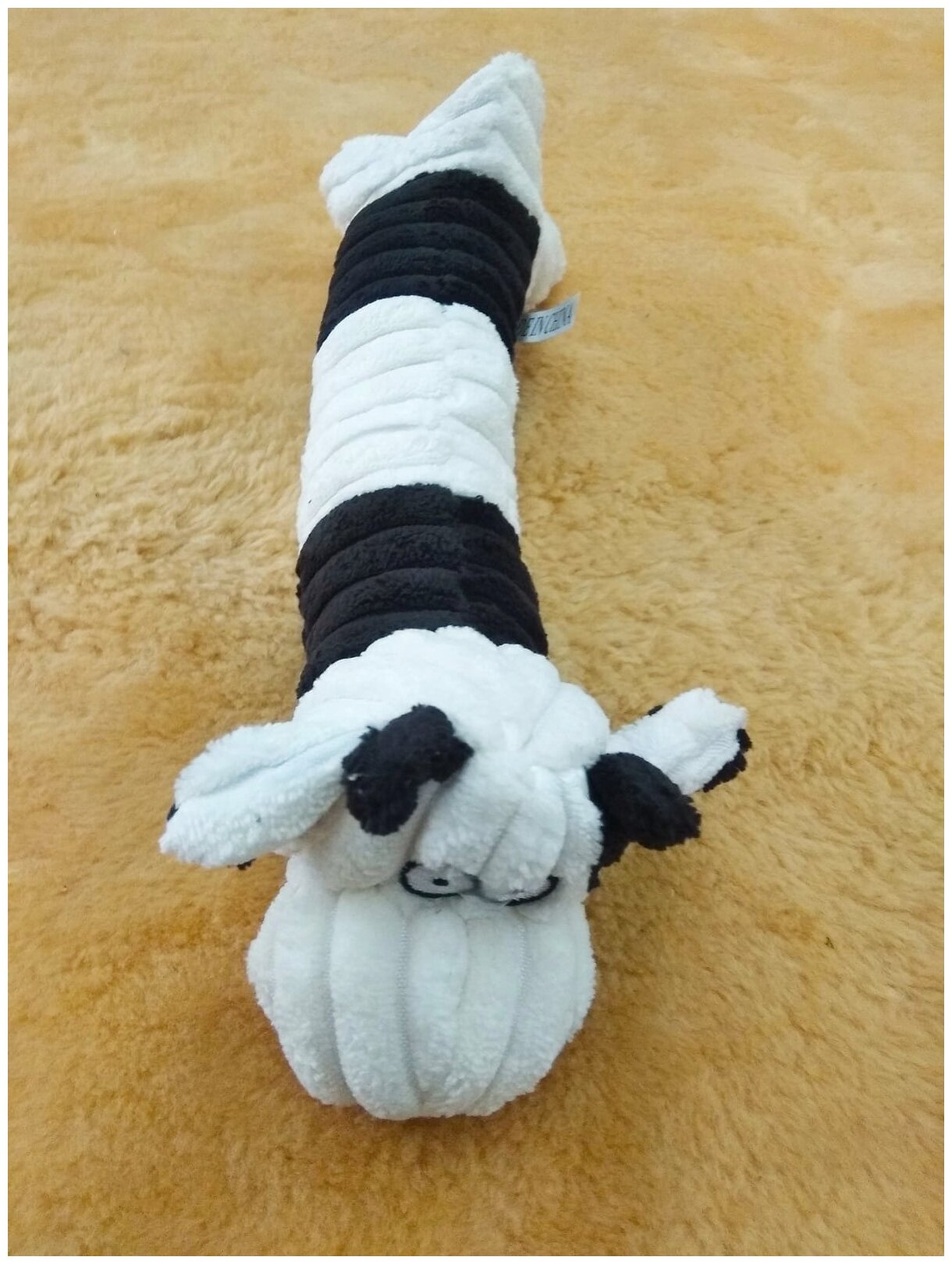 Мягкая игрушка для собак с пищалкой, чёрно-белый 27 см