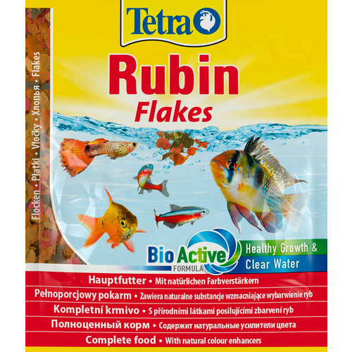 TETRA RUBIN FLAKES корм хлопья для рыб для усиления окраски (12 гр х 25 шт)