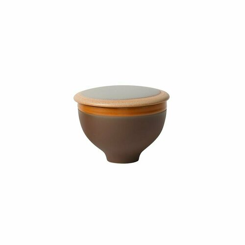 Чаша с крышкой ROOMERS TABLEWARE Auberge, 12 см, каменная керамика, цвет коричневый (L9286-MO)
