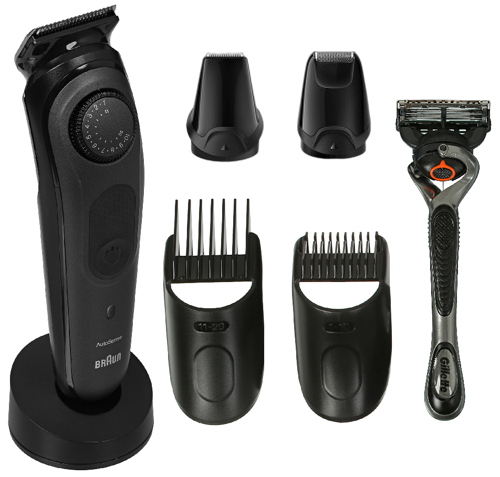 Триммер для бороды Braun BT7940TS + Бритва Gillette - фото №10