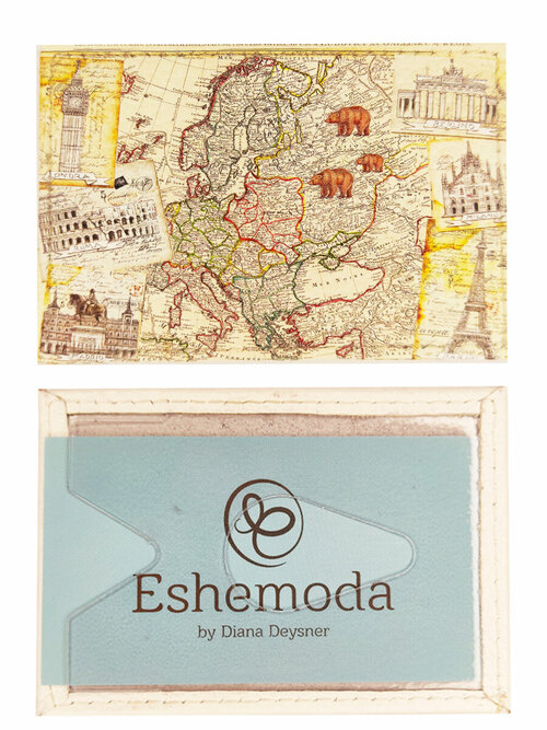 Обложка-карман для проездного билета Eshemoda, мультиколор