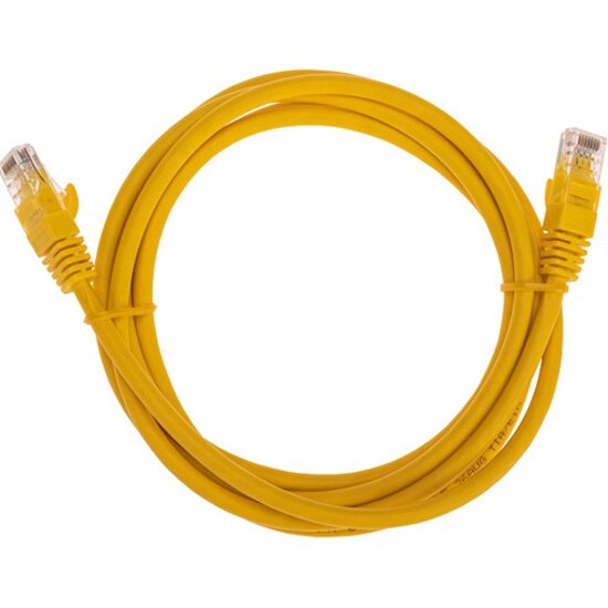 Патч-корд U/UTP Rexant cat 6, медь, LSZH (негорючий), 2 м, RJ45-RJ45, 26AWG, желтый