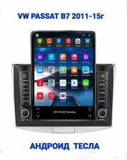 Магнитола Тесла Пионер (Tesla Pioneer) WiFi, GPS, USB, Блютуз, CarPlay, андроид 14, для Фольксваген Пассат (Volkswagen Passat B7, CC)