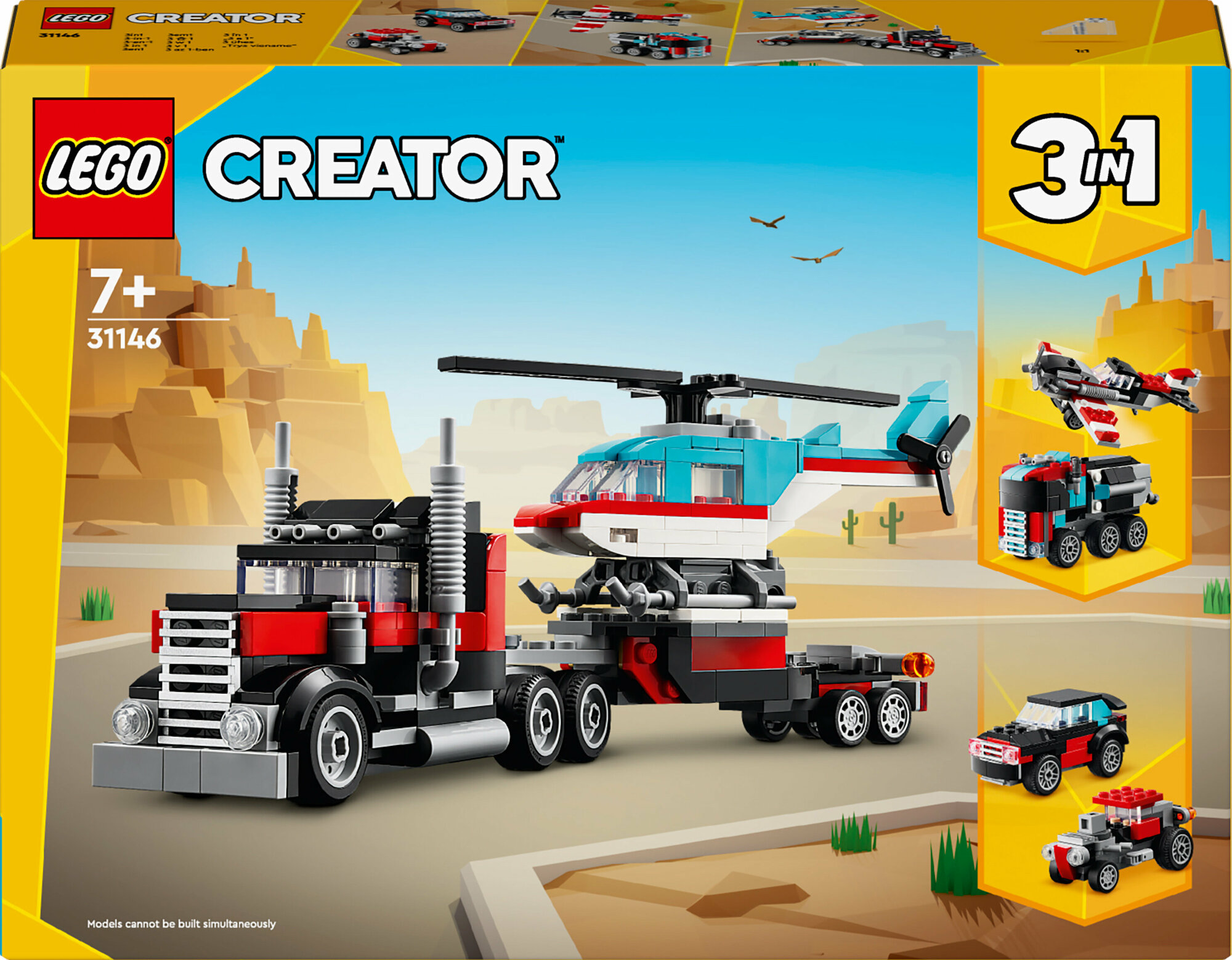 Конструктор Lego ® Creator 31146 Грузовик-платформа с вертолетом