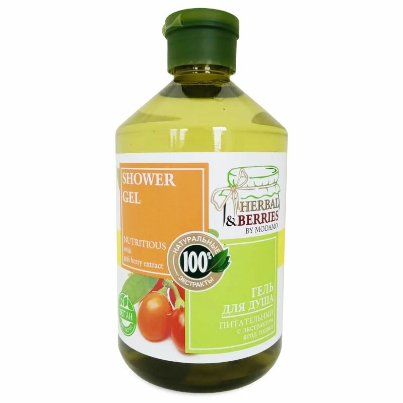 Гель для душа Herbal&Berries by Modamo Питательный с экстрактом ягод годжи 500мл Саната - фото №12