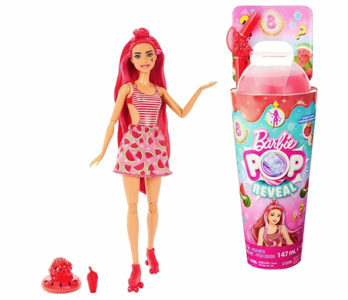 Кукла Mattel Barbie Pop! Reveal, 27 см, HNW43 красный