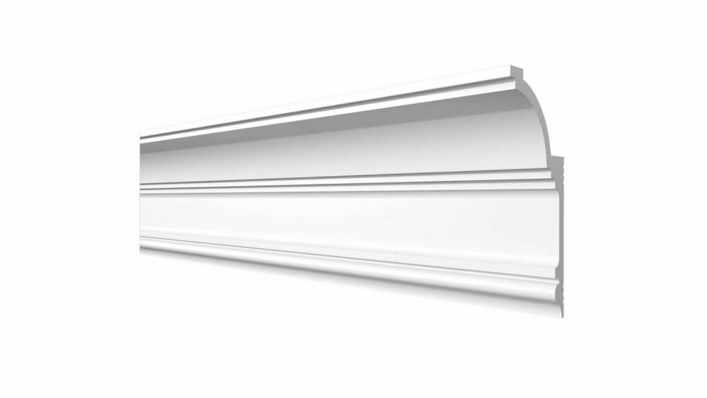 Карниз Decor-Dizayn DD517 Белая Лепнина Д2000хВ120хТ60 / Декор Дизайн.