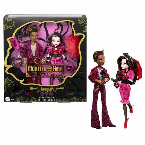 фото Кукла монстер хай дракулаура клод праздничный выпуск monster high draculaura clawd love edition howliday mattel