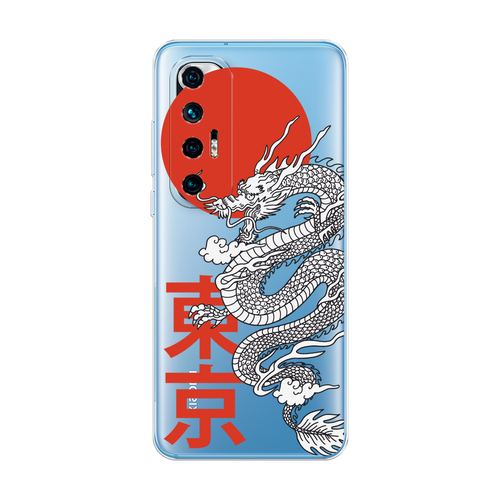 Силиконовый чехол на Xiaomi Mi 10S / Сяоми Ми 10С Китайский дракон, прозрачный силиконовый чехол на xiaomi mi 10s сяоми ми 10с мандала космос