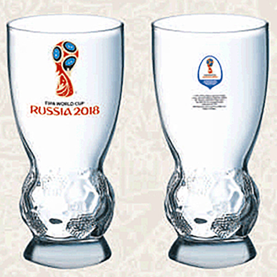 фото Набор из 12 бокалов для пива "FIFA" 410 мл, прозрачный красный, стекло, Arcoroc, N6950