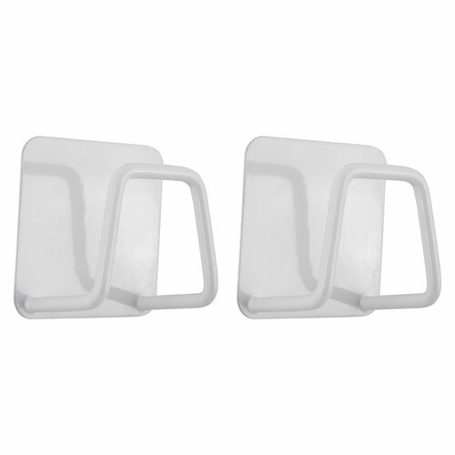 Крючок металлический самоклеящийся цвет белый набор 2 шт Держатель для губки в раковину Для кухонной губки для посуды 245₽