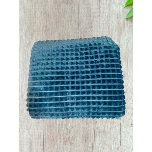 Плед флисовый велсофт кубики размер 200*220 голубой