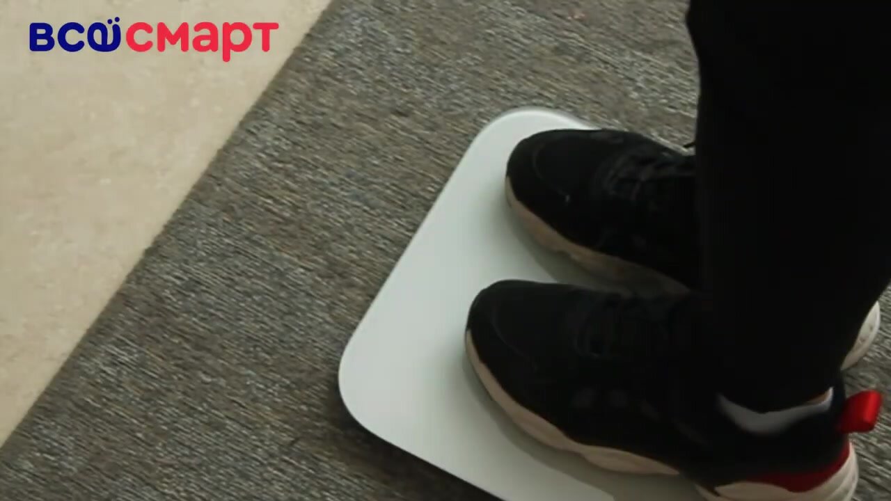 Весы напольные XIAOMI Mi Smart Scale 2, электронные, максимальная нагрузка 150 кг, квадрат, стекло, белые, NUN4056GL — фото 1