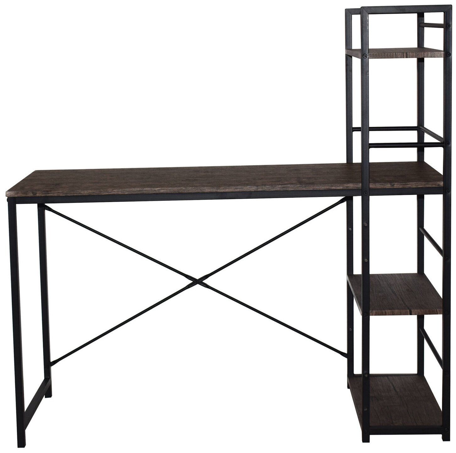 Стол BRABIX "LOFT CD-005", 1200х520х1200 мм, 3 полки, stained oak