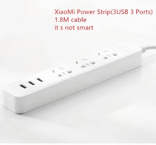Удлинитель Xiaomi Mi Home mijia 3 порта 3 USB черный AU plug white 3Ports USB