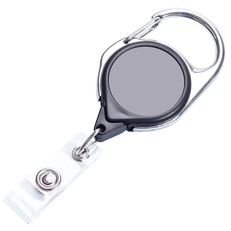 Брелок-ретрактор Pelsone для бейджа, black keychain reel