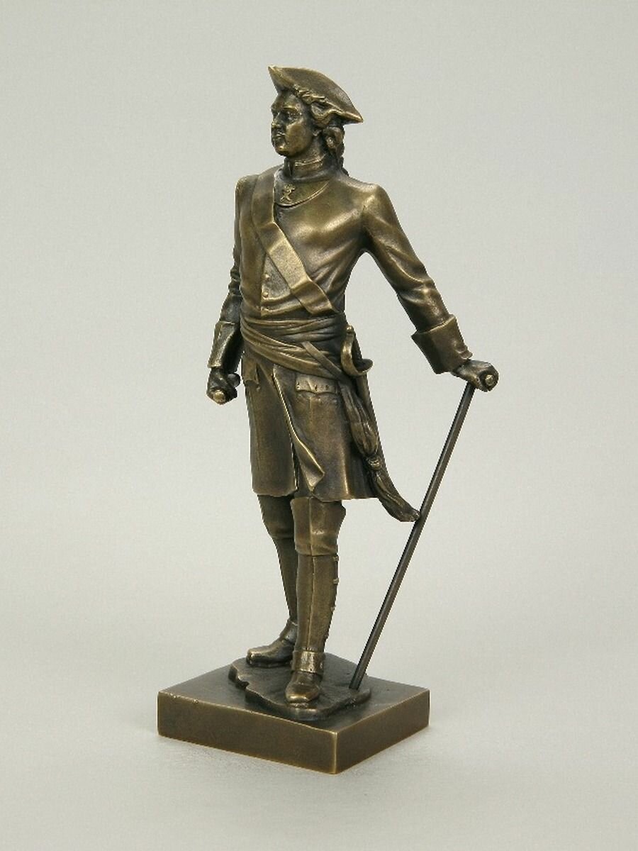 Статуэтка Петр Первый, бронза (Литье), вес 1,57кг, цвет бронза — фото 1