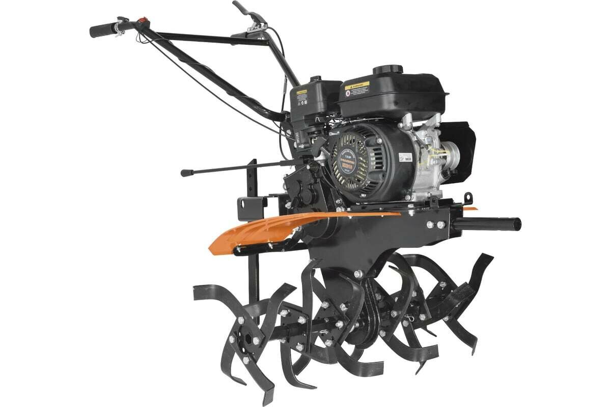 Изображение Мотоблок CARVER МТ-7100 (7 л. с, усиленная рама, передачи 3/1, регулируемый руль, фрезы, колеса 4 на 10)