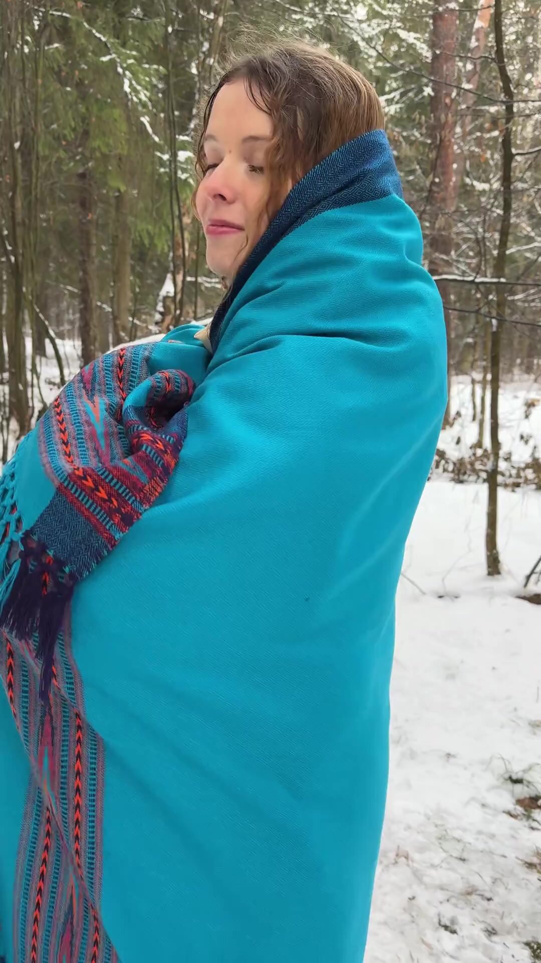 Шаль Ариаварта Базовая коллекция для женщин,200х98 см, голубой — фото 1