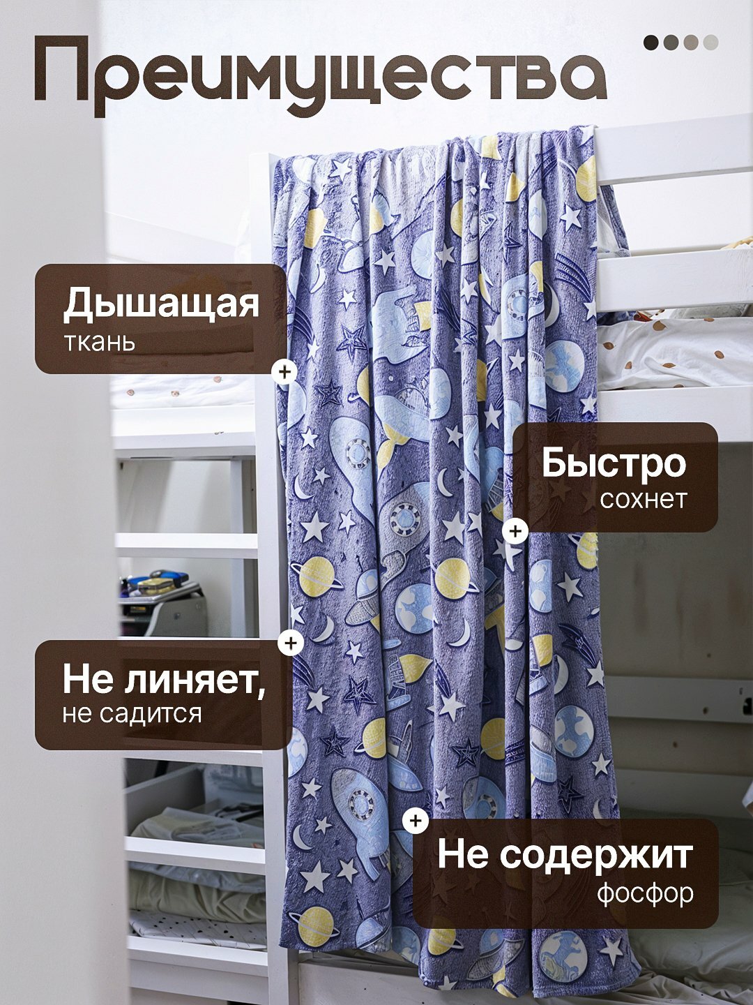 Светящийся плед в темноте — фото 1