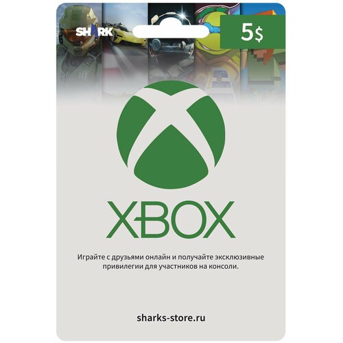 Пополнение кошелька Xbox регион США 5 US 650₽