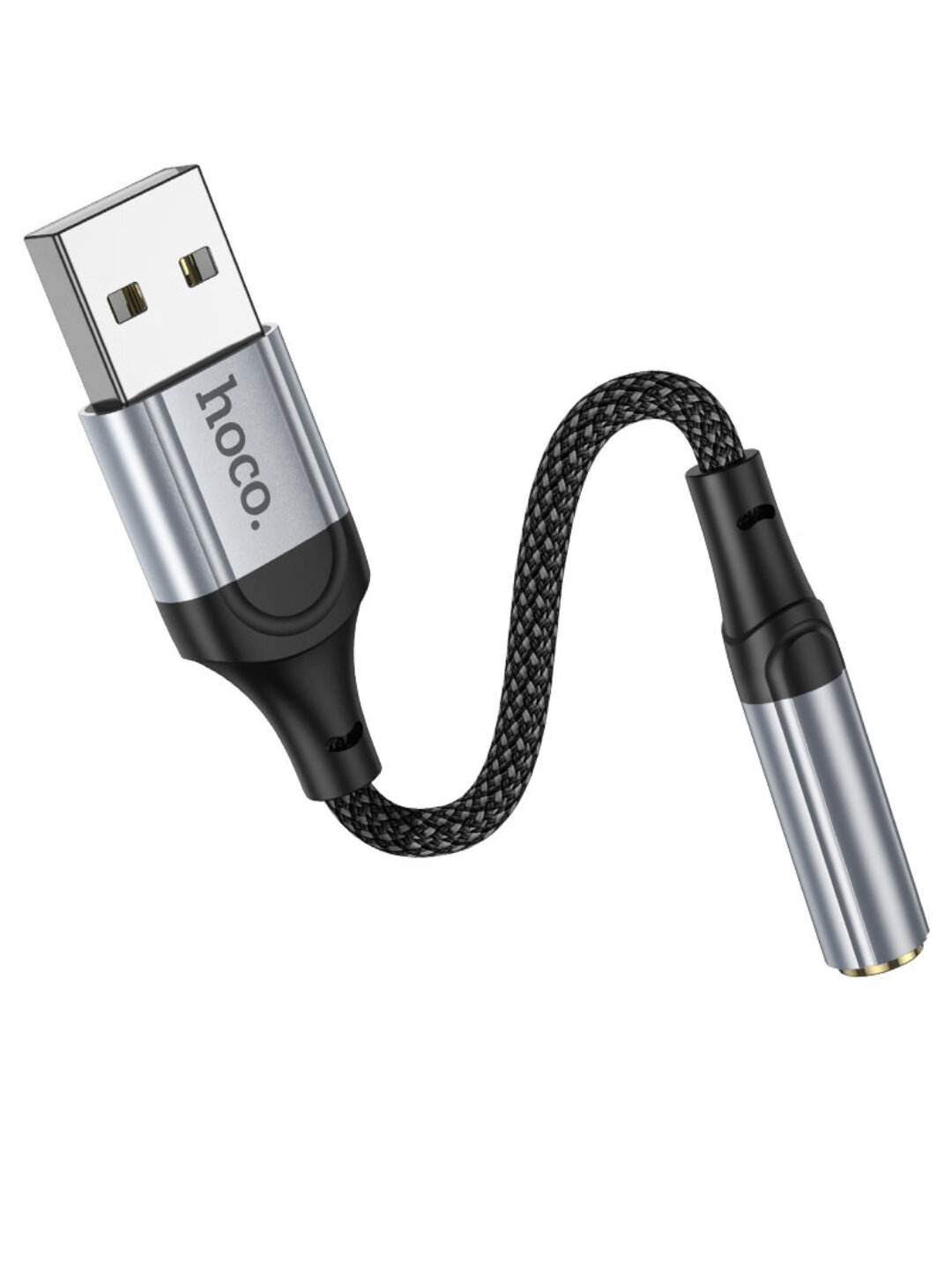 Аудио адаптер USB-A to 3.5mm, звуковая карта, 3d sound Hoco LS36 — фото 1
