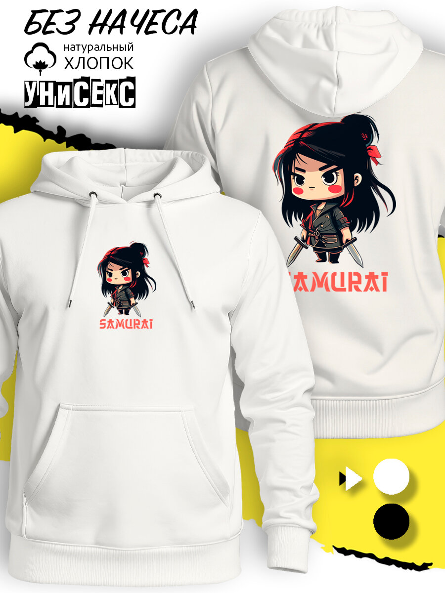 Худи Толстовка свитшот девушка аниме samurai