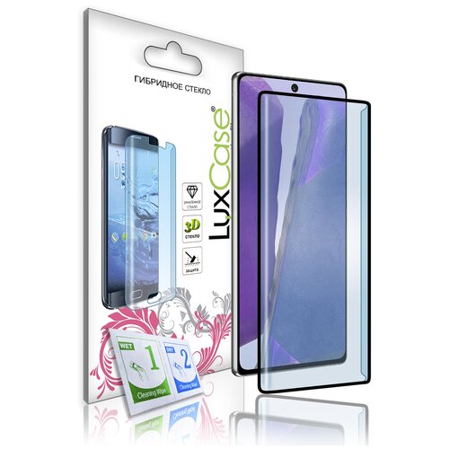 Защитная пленка LuxCase для Samsung Galaxy Note 20 / Гибридное стекло / Керамическое стекло / Черная рамка