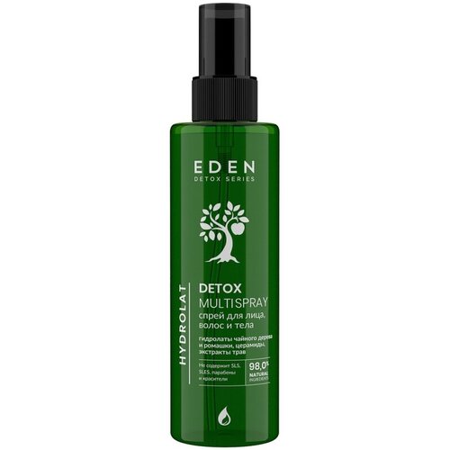 Спрей для лица, волос, тела увлажняющий Hydrolat EDEN DETOX с гидролатами ромашки и чайного дерева 200 мл