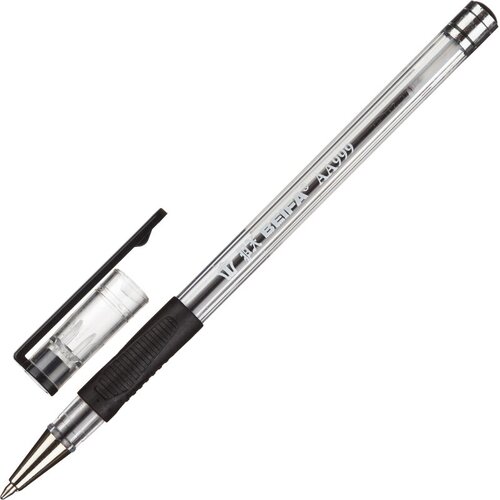 Ручка шариковая неавтомат. Beifa АА999 0.5мм черный с рез. манж.