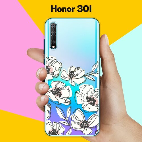 Силиконовый чехол Цветы на Honor 30i силиконовый чехол фиолетовые цветы на honor 30i