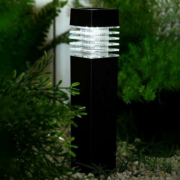 Фонарь садовый на солнечной батарее "Столбик", 39х6х6 см, 1LED, пластик