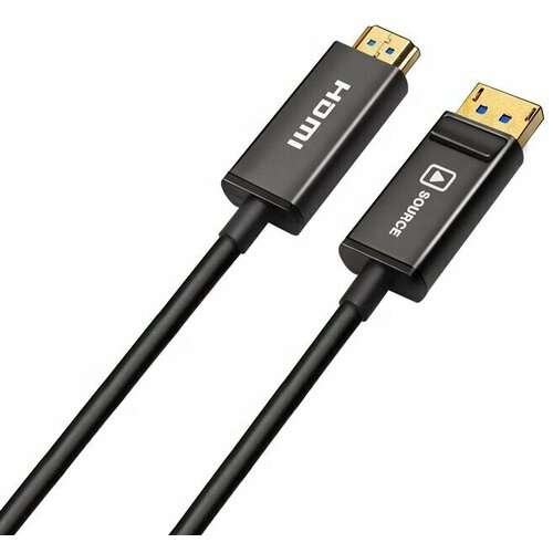 Кабель DisplayPort (Дисплей порт) - HDMI Optical Fiber 4K Pro-HD 10 метров кабель hdmi hdmi hoco us08 3 0 м 18 гбит с 4k hd 60гц цвет чёрный