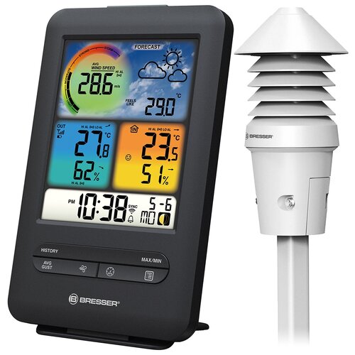 Метеостанция Bresser «4 в 1» Wi-Fi с UV-датчиком и цветным дисплеем