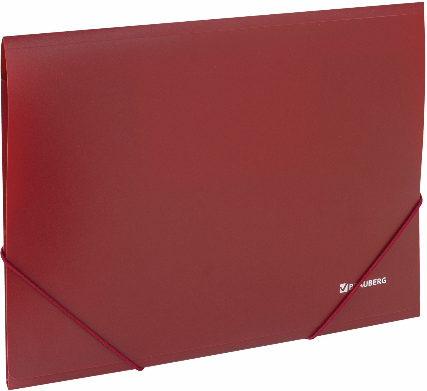 Папка на резинках BRAUBERG Стандарт, красная, до 300 листов, 0,5мм, 221622, - Комплект 10 шт.(компл.)