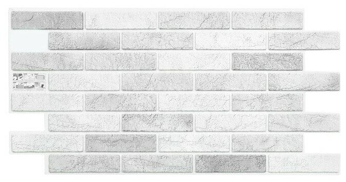 фото Панель ПВХ кирпич Дымчатый 485х960