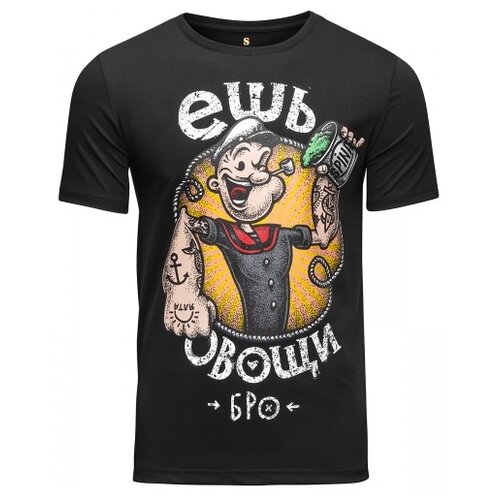 фото Футболка athletic pro. popeye ешь овощи бро black l