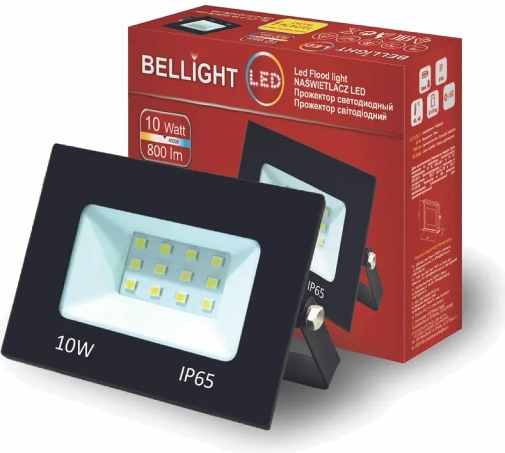 BELLIGHT Прожектор светодиодный BL-LFL-2-10-12/24/36 slim/СДО 2-10-12/24/36 slim, 4500К, 800 Lm, IP65 71712110