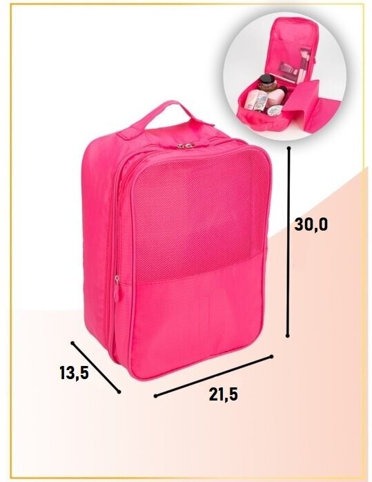 Многофункциональная сумка для хранения обуви, путешествий розовый - фотография № 2