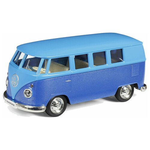 Микроавтобус RMZ City Volkswagen T1 Transporter (554025M) 1:32, 16.5 см, голубой/синий микроавтобус rmz city volkswagen t1 transporter 554025m 1 32 красный синий