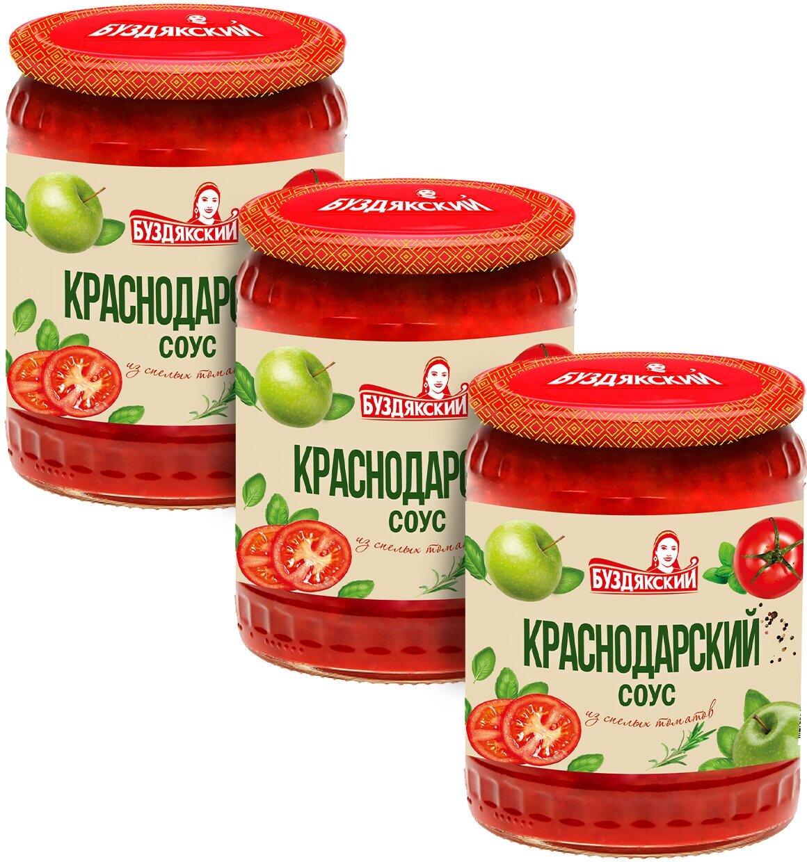 Соус томатный Буздякский Краснодарский, 500г х 3шт