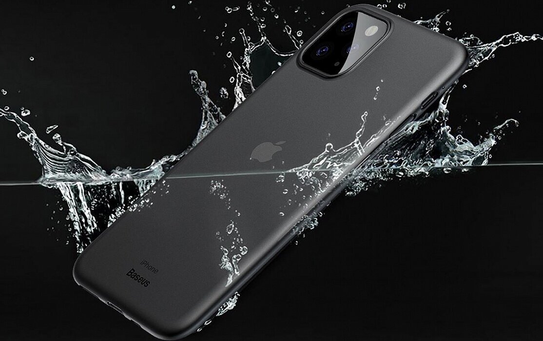 Силиконовый чехол Baseus для Iphone 11Pro Max, Wing, WIAPIPH65S-01, черно-матовый