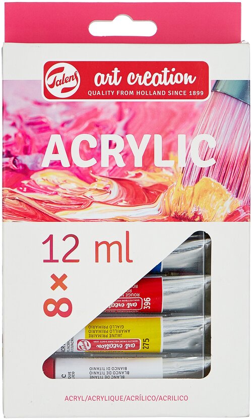ArtCreation Акриловые краски Acrylic (9021708M), 12 мл, 8 цв.