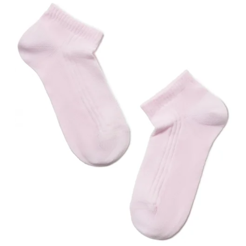 фото Женские носки conte elegant укороченные, в сетку, размер 23, розовый