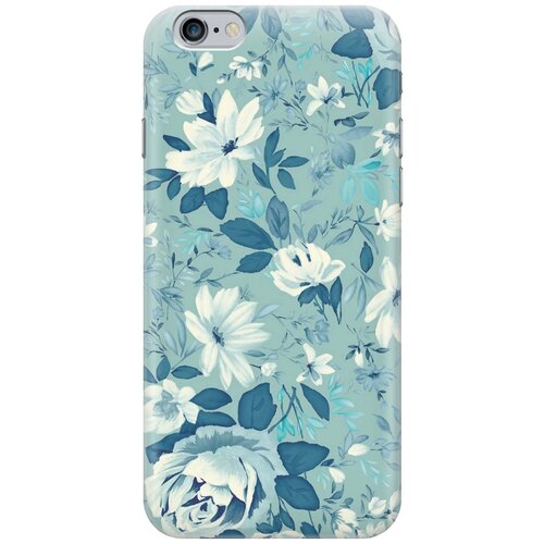 фото Cиликоновый чехол цветы на голубом на apple iphone 6s plus / 6 plus / эпл айфон 6 плюс / 6 эс плюс re:pa