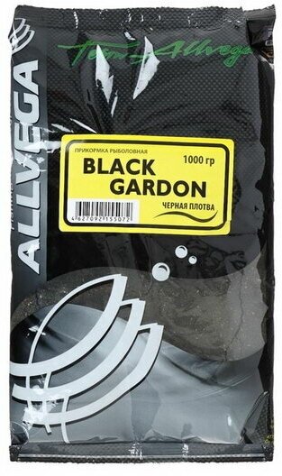 Прикормка Team Black Gardon, черная плотва, 1 кг